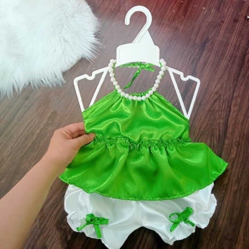 Set Yếm nâu tây cưng xỉu (Kèm băng đô)