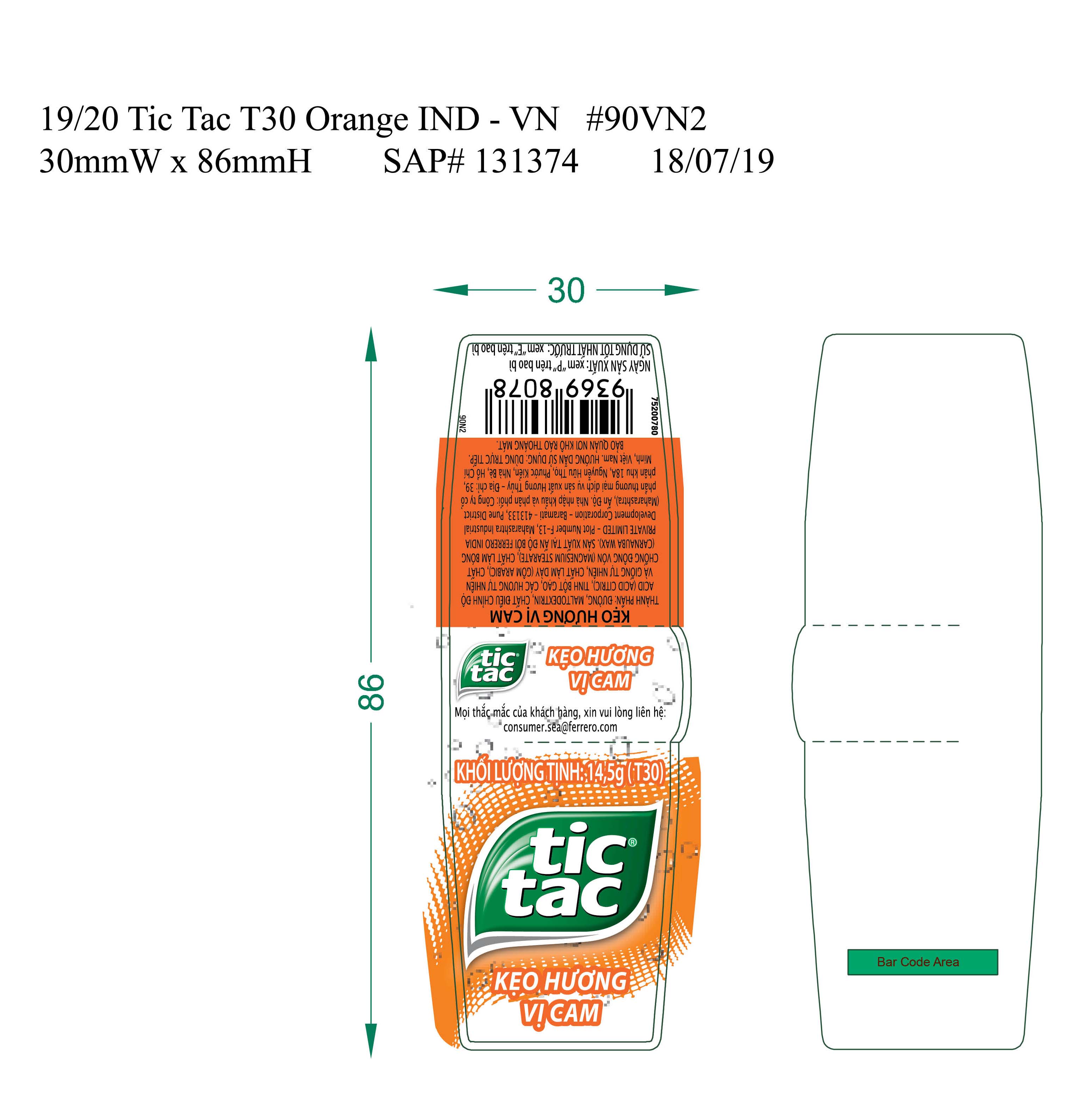 Kẹo Tic Tac Hương Vị Full Flavour 14,5g