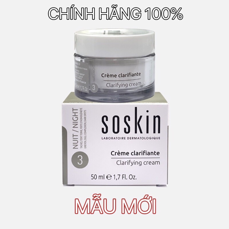 ✅ Kem dưỡng trắng da Soskin Clarifying Cream 50ml của Pháp