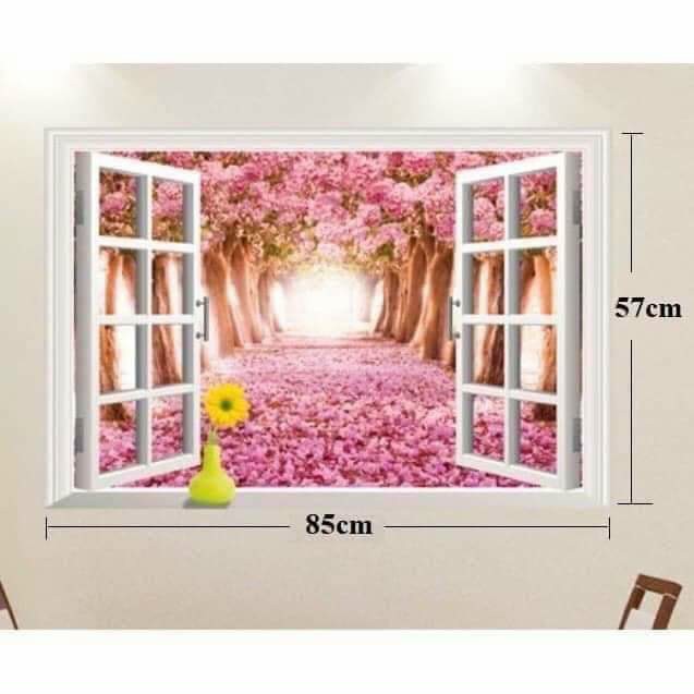 [HCM]DECAL DÁN TƯỜNG TẾT CỬA SỔ ANH ĐÀO HỒNG