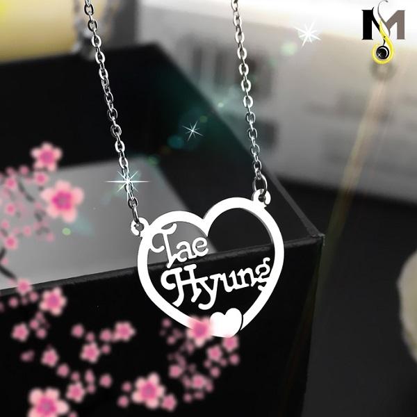 Dây chuyền nữ inox taehyung - thành viên nhóm nhạc thần tượng bts hàn quốc