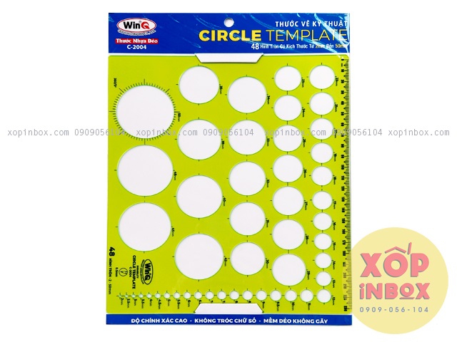 Thước lỗ tròn vẽ kỹ thuật Cicle Template C2004