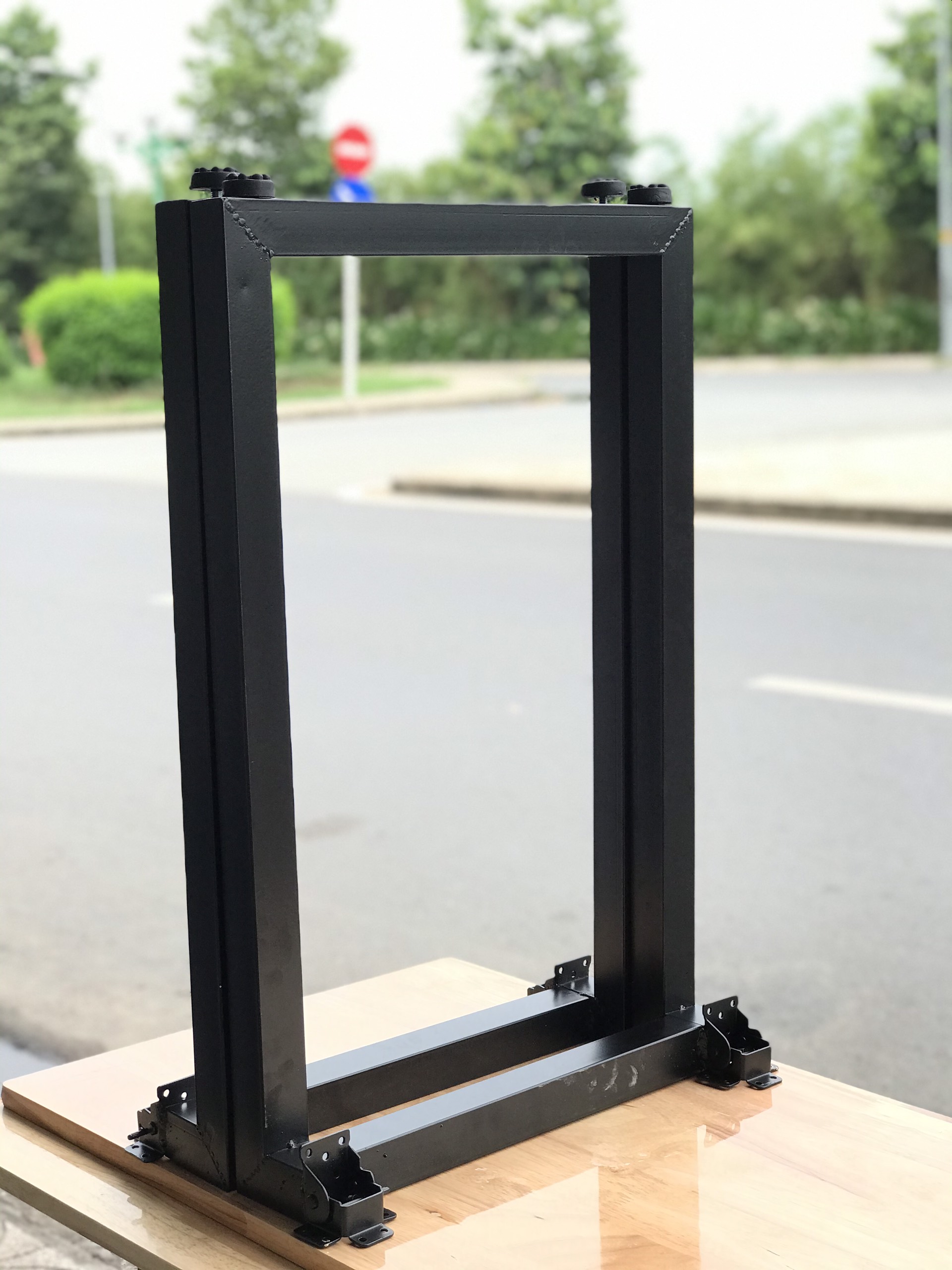 [ U xếp] Chân Bàn Gấp, Xếp Gọn Cao 72cm + Đế Su.