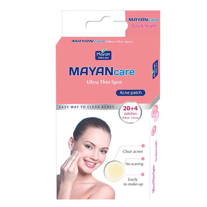 Miếng dán mụn cấp tốc Mayan Care 20 miếng và 12 miếng P043