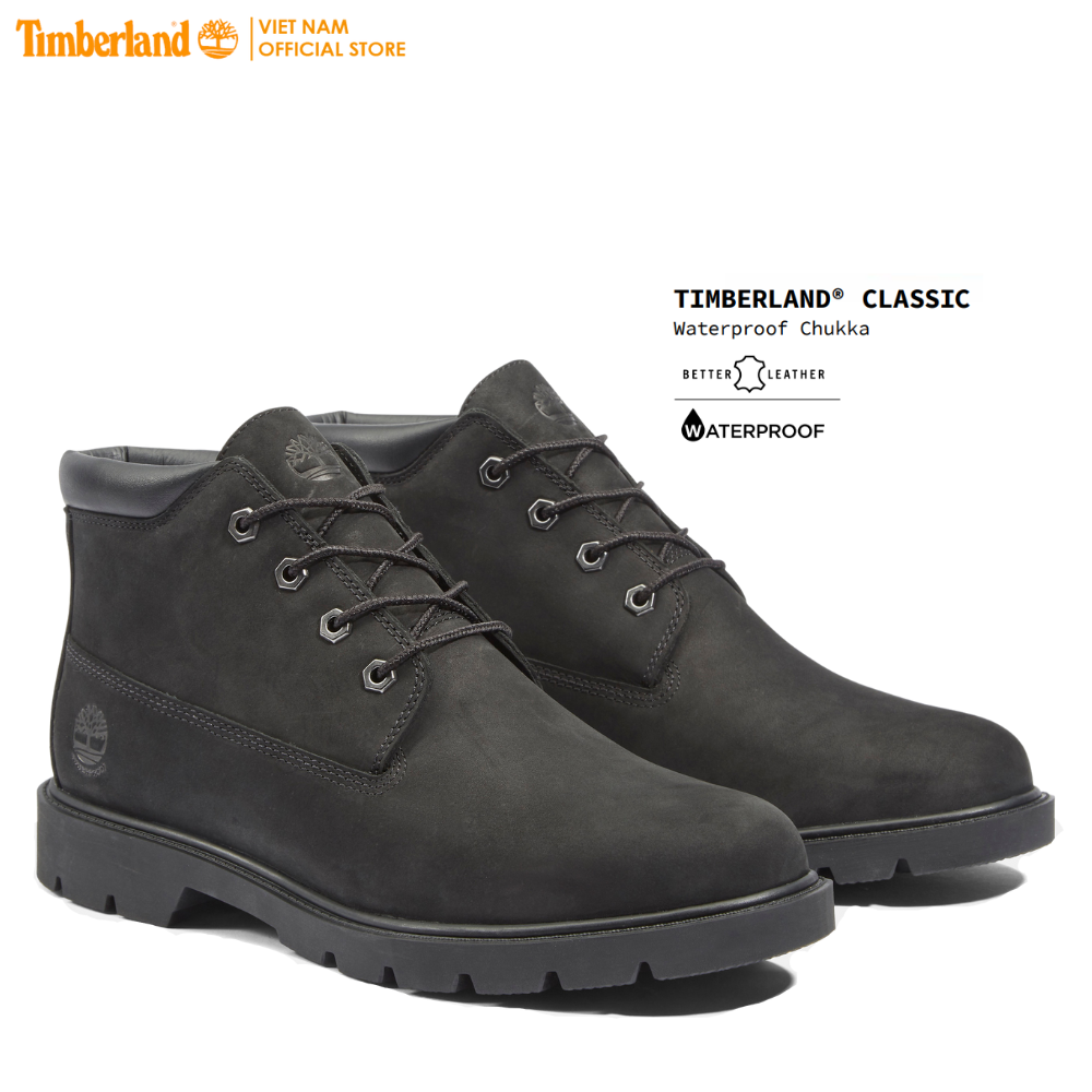 [Original] Timberland Giày Nam Boot Cổ Trung Basic Chukka WP w/ Suede Black Nubuck TB0A2QPZ01