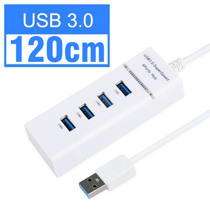 5gbps high speed usb 3.0 port splitter 4 ports led light , multi hole hub hub 1 port to 4 usb ports