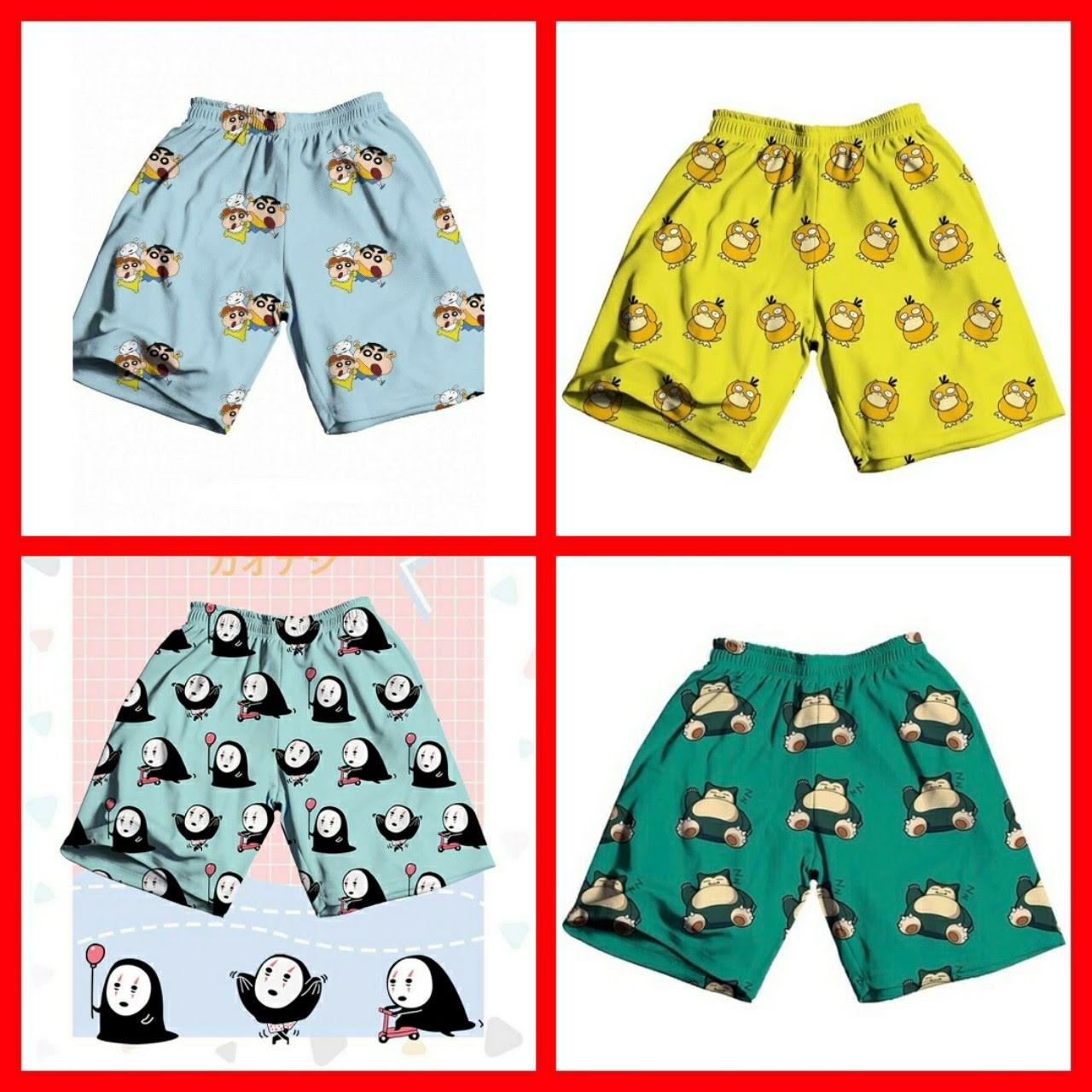 Quần Short Hoạt Hình unisex