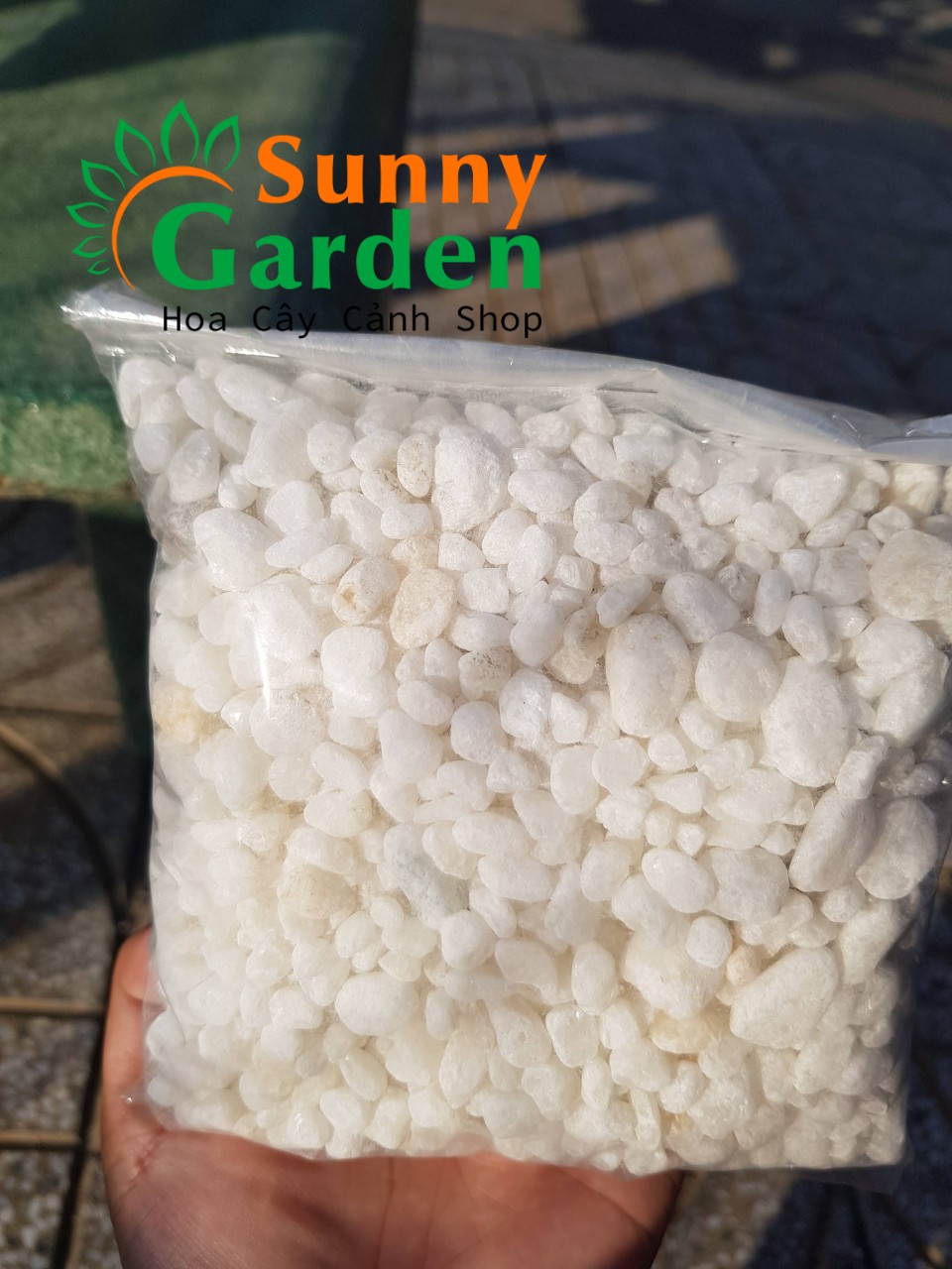 Sỏi Trắng Trang Trí [Túi 1kg] - Phụ Kiện Hồ Cá