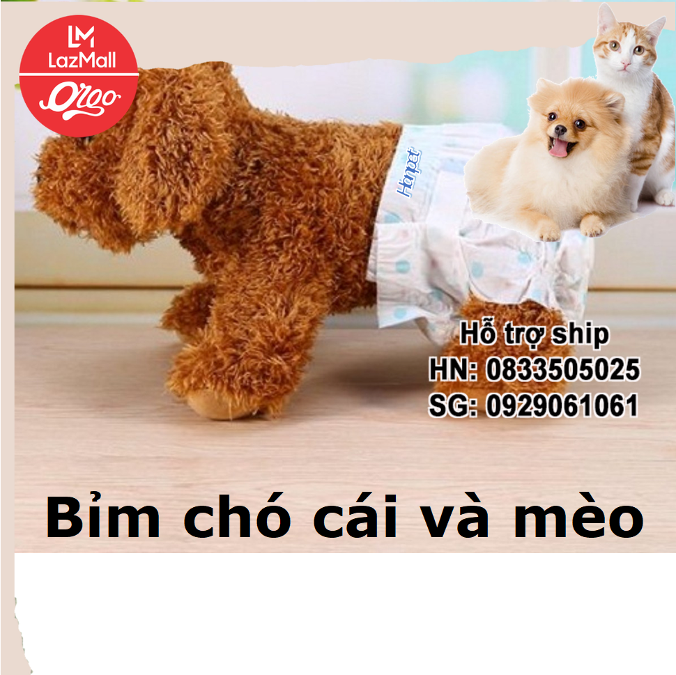 ORGO- Tã bỉm chó mèo Bỉm quần dạng dán cho chó cái và mèo tã bỉm chó đực