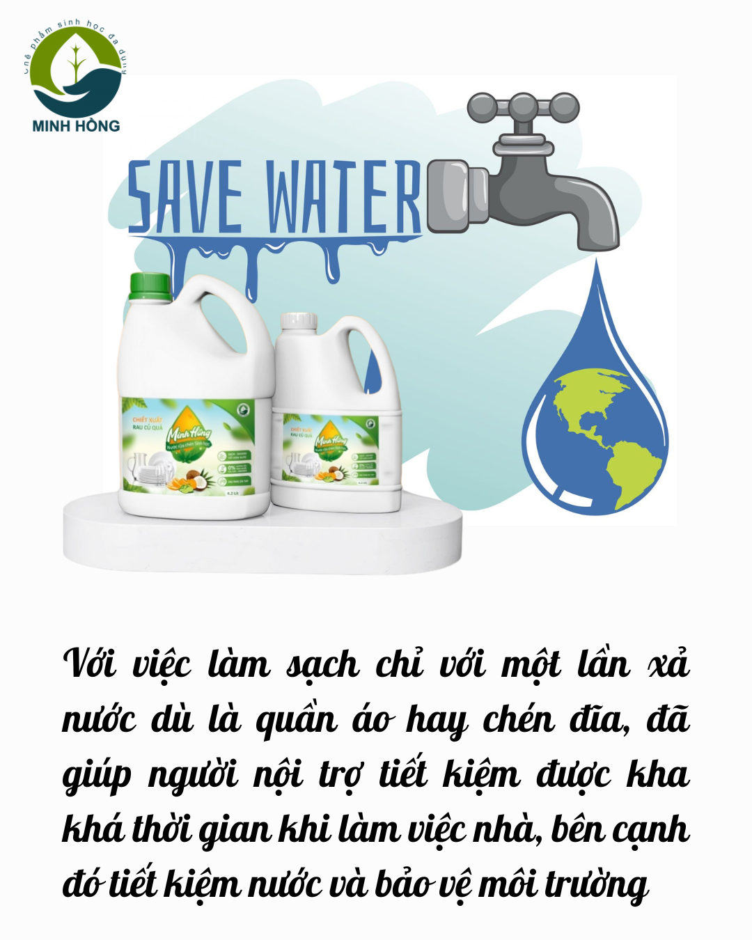 (Minh Hồng) Nước rửa chén sinh học Minh Hồng Can 1,7L và 4,2 lít và 500ml Sạch vết dầu mỡ, không làm khô da, an toàn cho người sử dụng Koshka Home