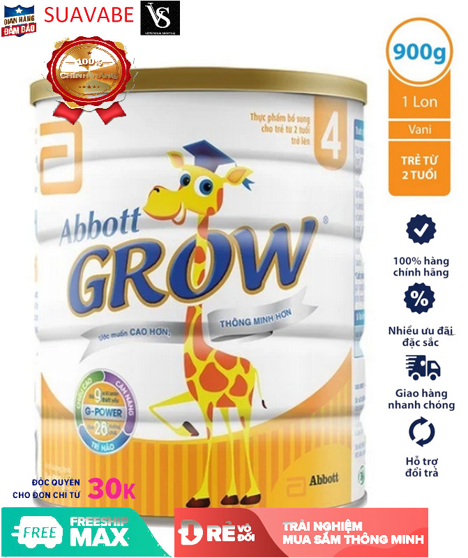 Sữa bột Abbott Grow 2+ (Grow 4 cũ) 850g