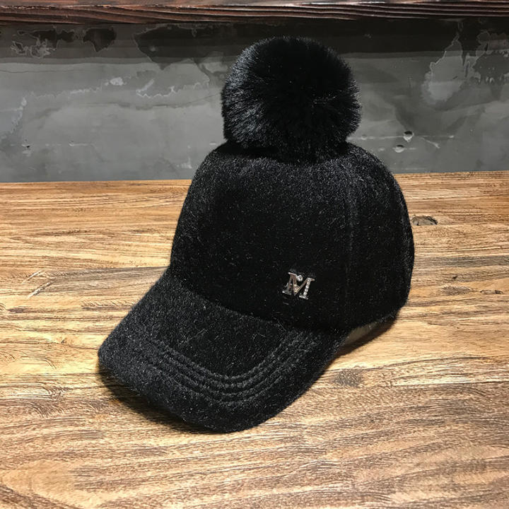 fur lined baseball cap