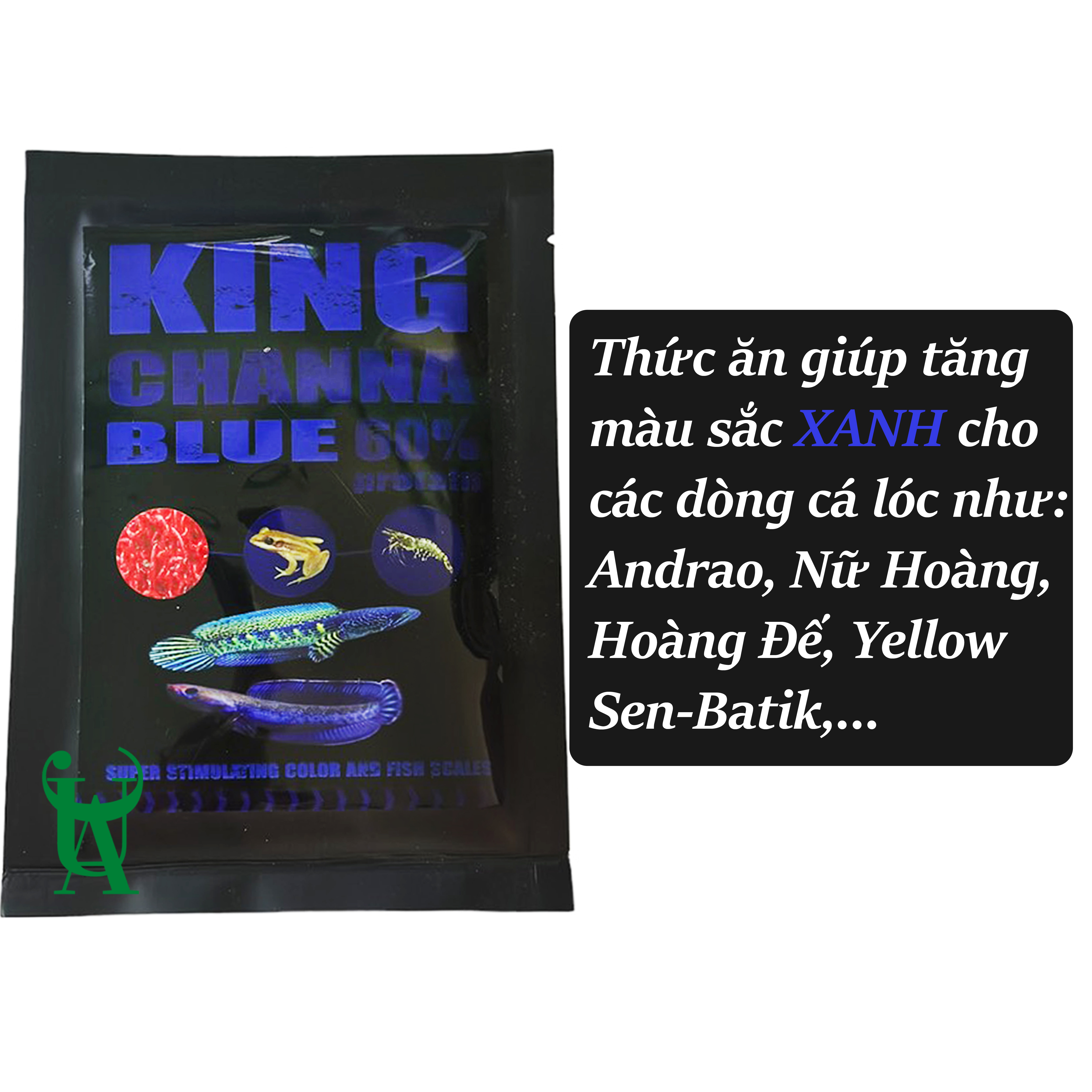 Thức ăn cám kích màu cho cá lóc (Vẩy Rồng, Nữ Hoàng, Vây Xanh,...)