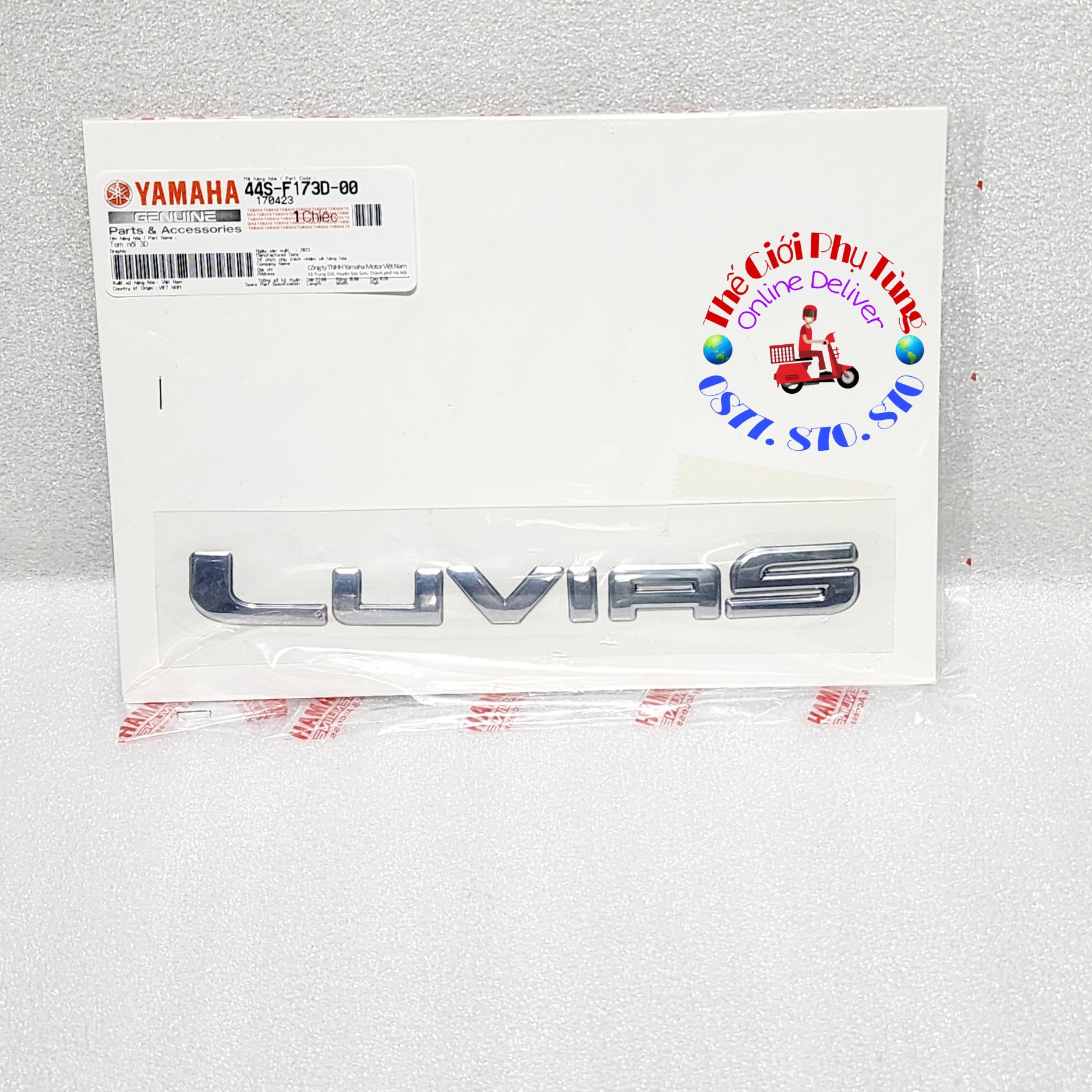 Tem chữ nổi luvias zin yamaha vn - 44s-f173d-00