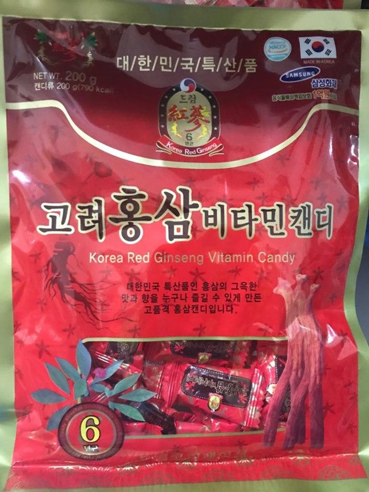 Kẹo hồng sâm Hàn Quốc gói 200g