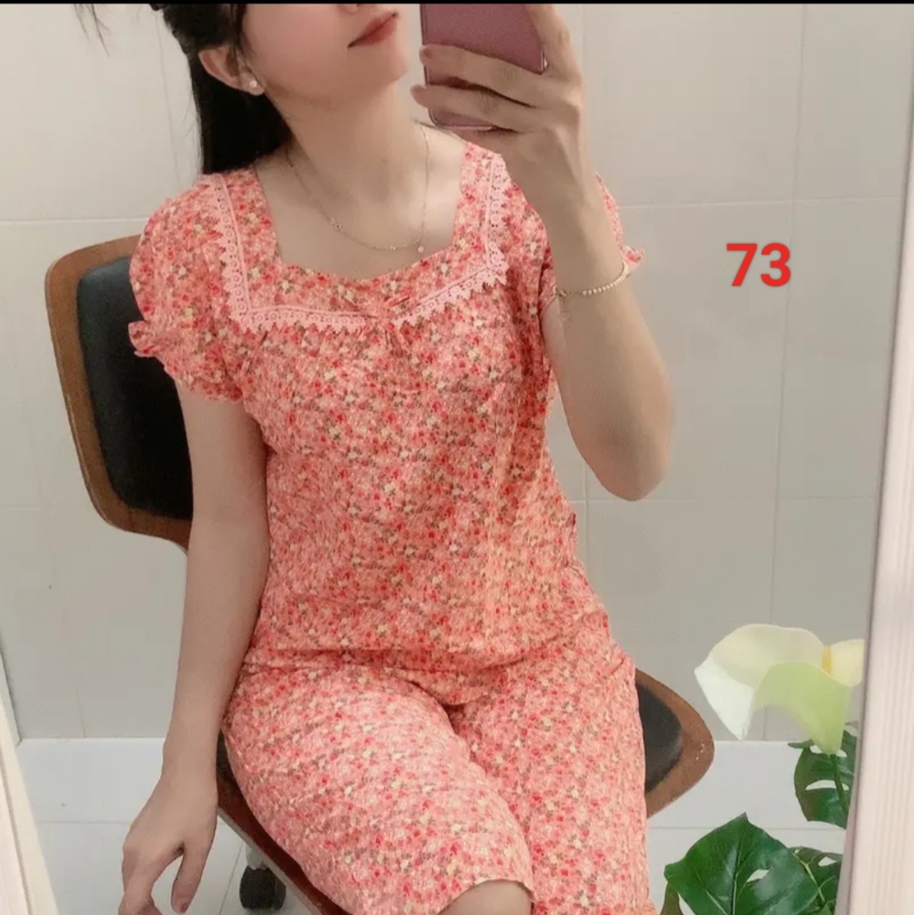 Bộ lụa hàn lững có túi - 40kg đến 73kg - ảnh thật