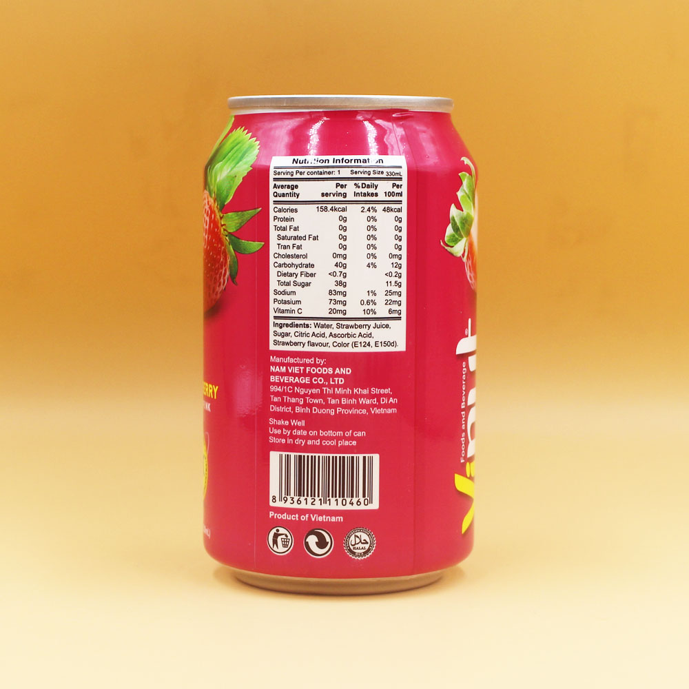 [LỐC 6 LON] Nước Ép Dâu Vinut 330ml