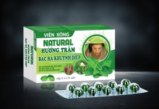 Viên xông thảo dược Natural Hương Tràm,Bạc Hà Khuynh Diệp,Tinh Dầu Thông Đỏ thumbnail