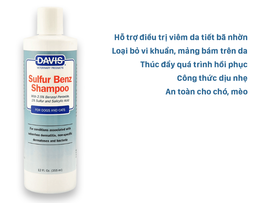 Sữa tắm Davis các loại cho chó mèo 355ml