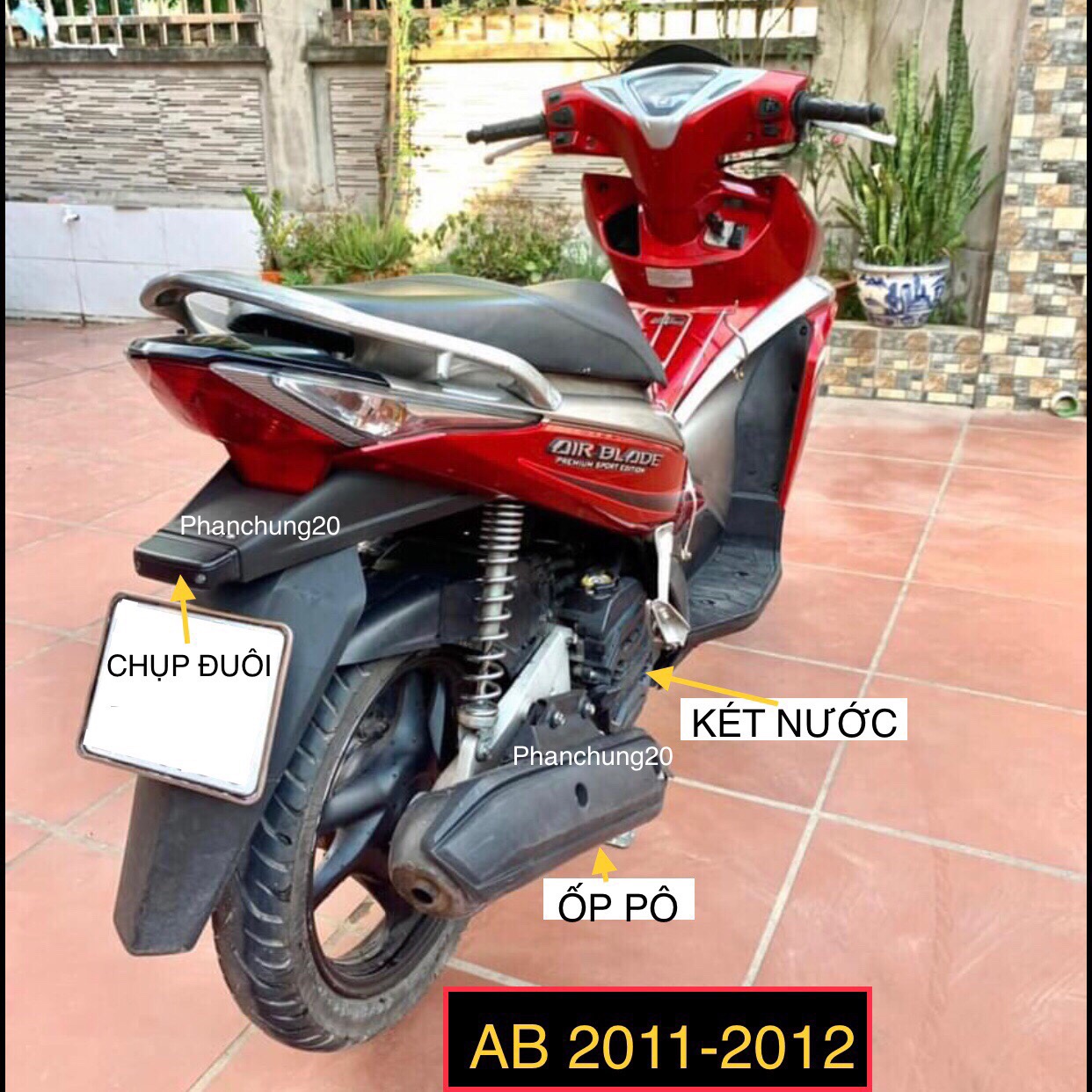 ỐP BẦU E ( LỌC GIÓ ) DÙNG CHO ĐỜI XE AB 2011 2012 CROM