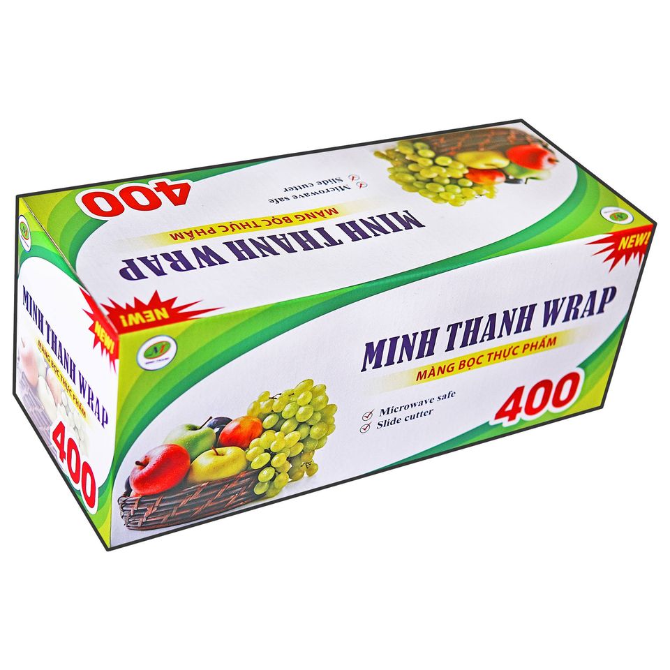 Màng bọc thực phẩm SIÊU TIẾT KIỆM MINHTHANH WRAP 400 - Có dao cắt nhựa