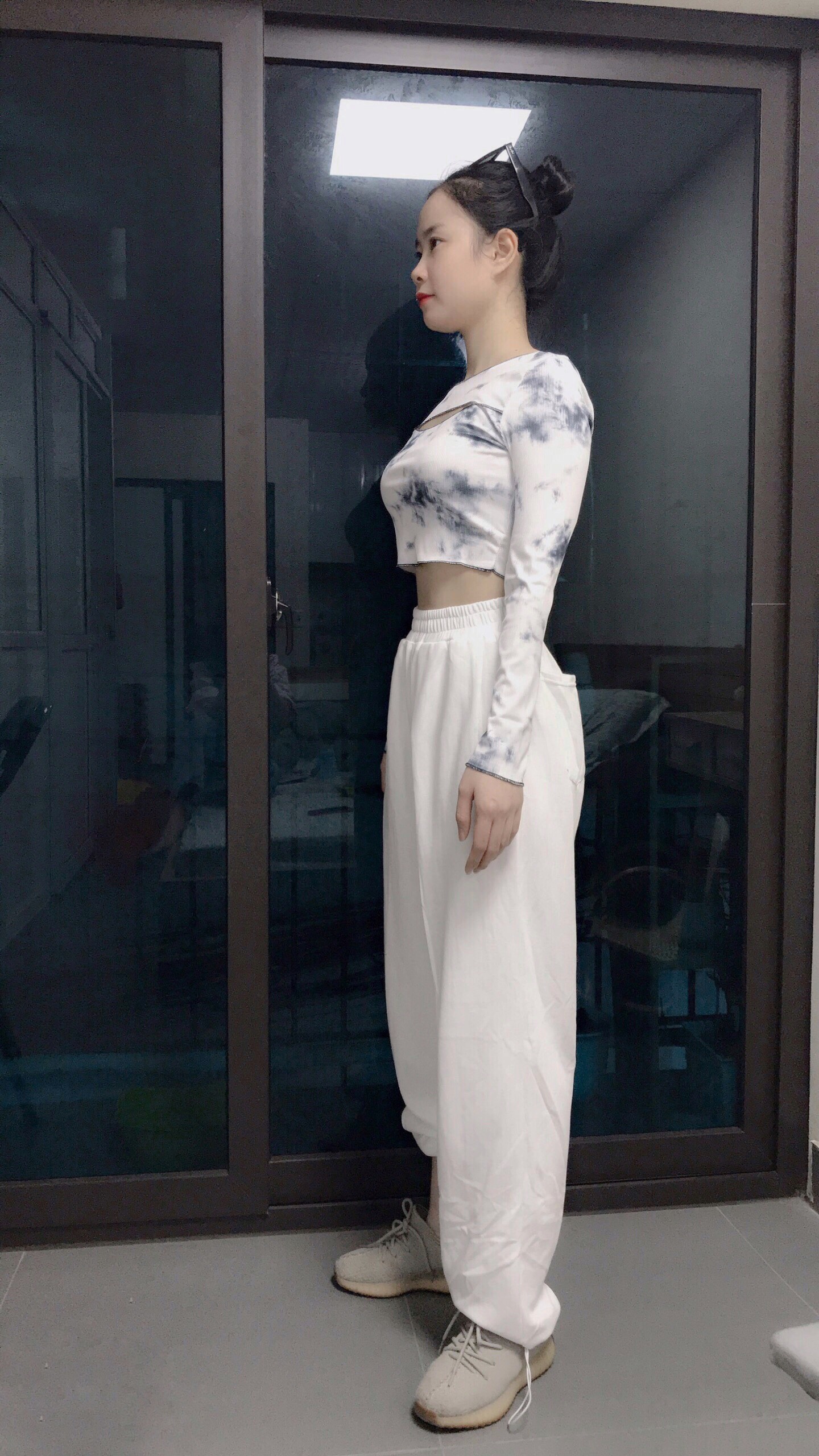 Quần jogger nữ pant rút ống  ( Màu Trắng )