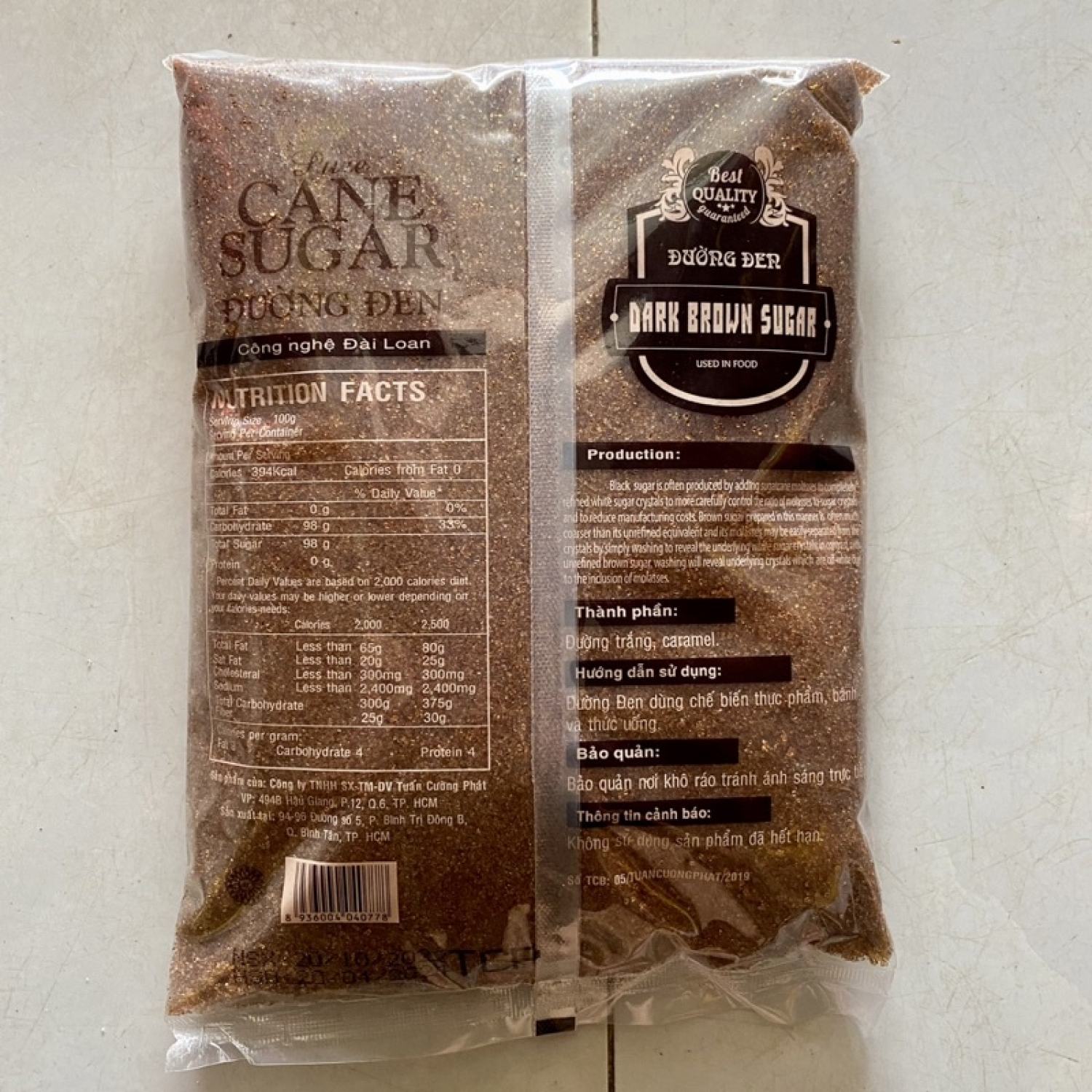 Đường Đen Đài Loan Gói 1Kg