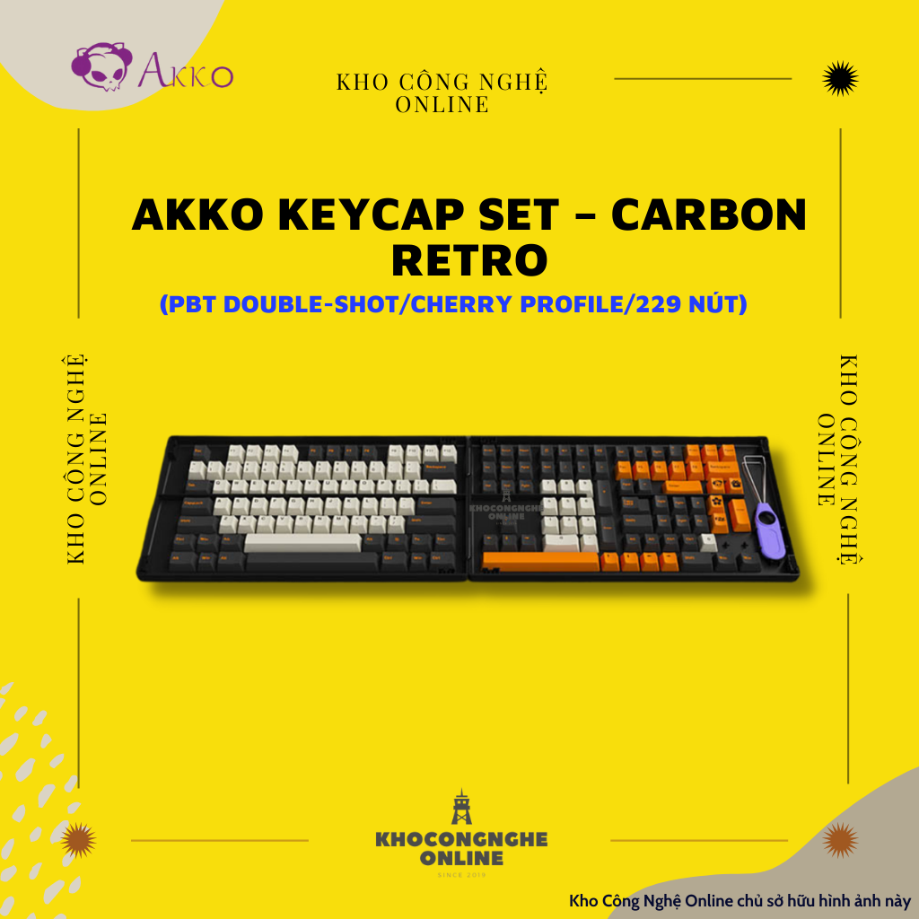 AKKO Keycap set – Carbon Retro