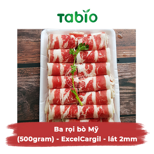 HCM - Ba rọi bò Mỹ (500gram) - ExcelCargil - lát 2mm - TABIO