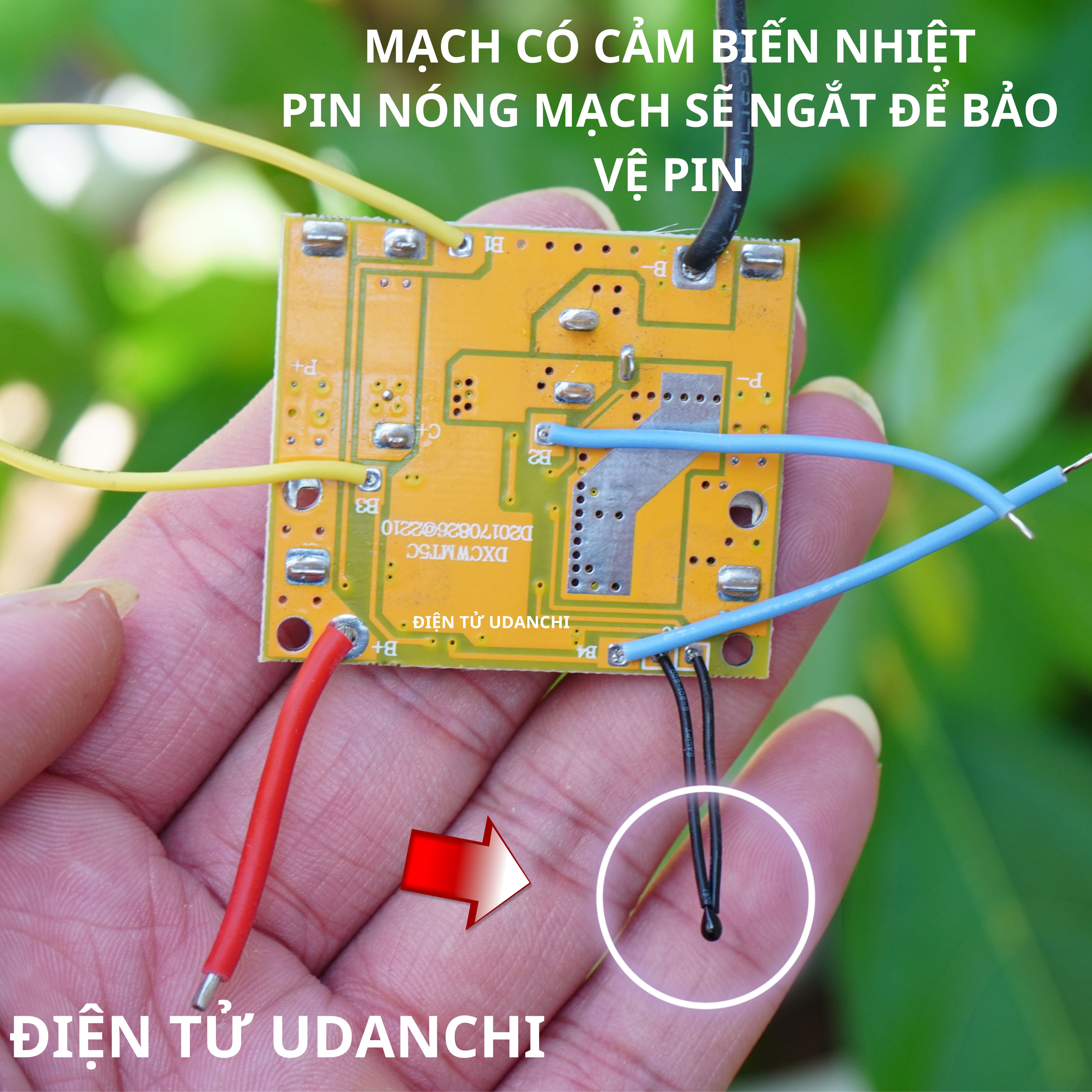 Mạch pin Makita 5S 18V 21V 65A CHÍNH HÃNG DXIONG, sạc và bảo vệ pin Liion, đầy tự ngắt có cảm biến nhiệt độ