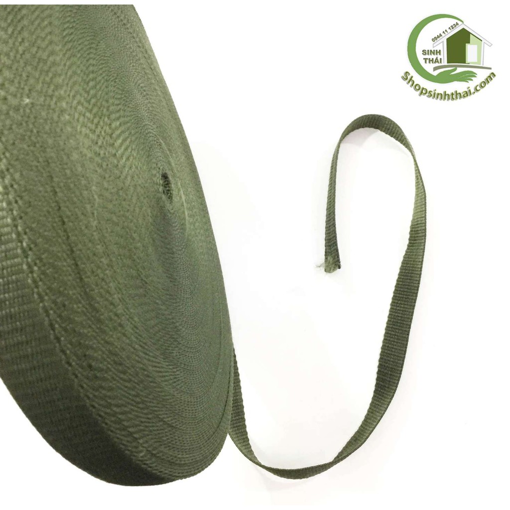 [HCM]Dây dù dẹt màu xanh rêu [1 mét x khổ rộng 3cm]