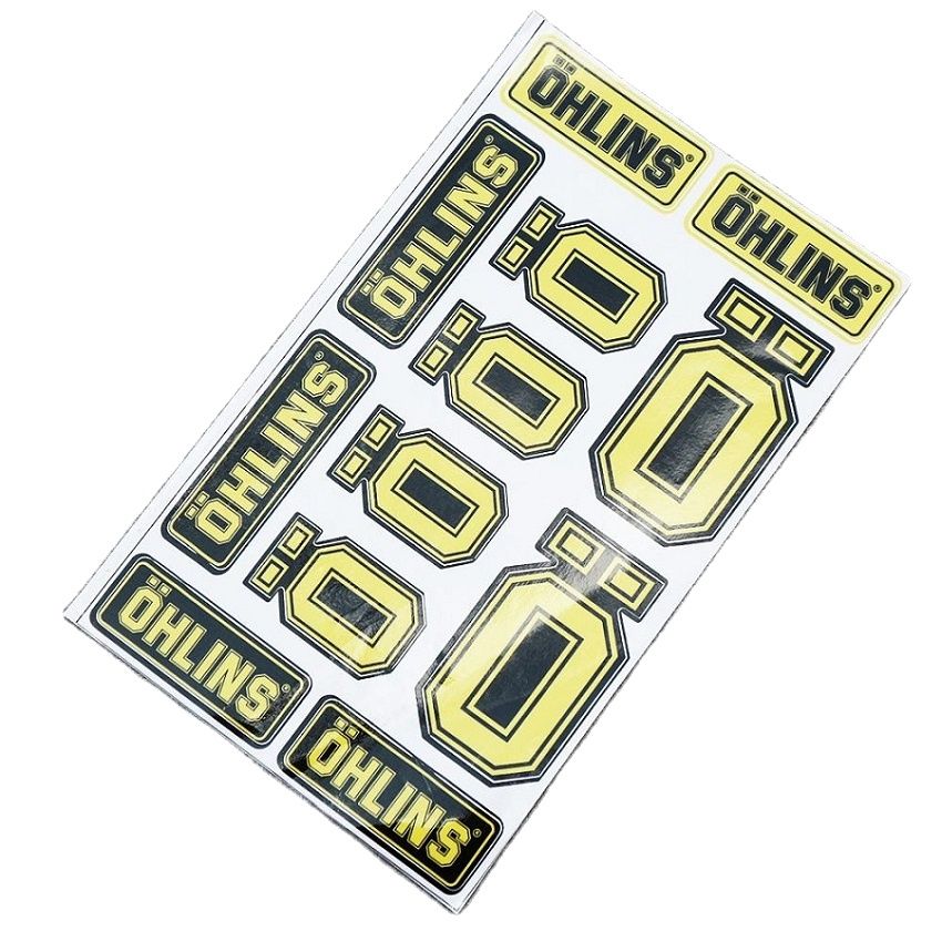 Tem logo, decal logo dán xe máy huy hiệu chữ O DÁN PHUỘC (màu vàng)