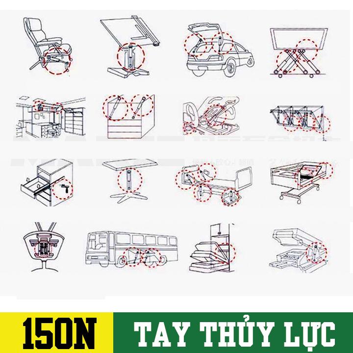 Tay thủy lực piston 150N chống va đập