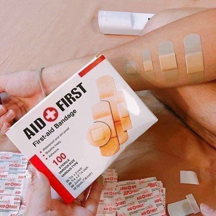 BĂNG KEO CÁ NHÂN AID FIRST HỘP 100 MIẾNG