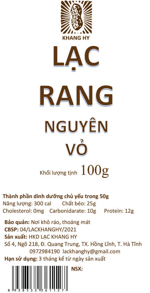 lạc rang nguyên vỏ khang hy 100g