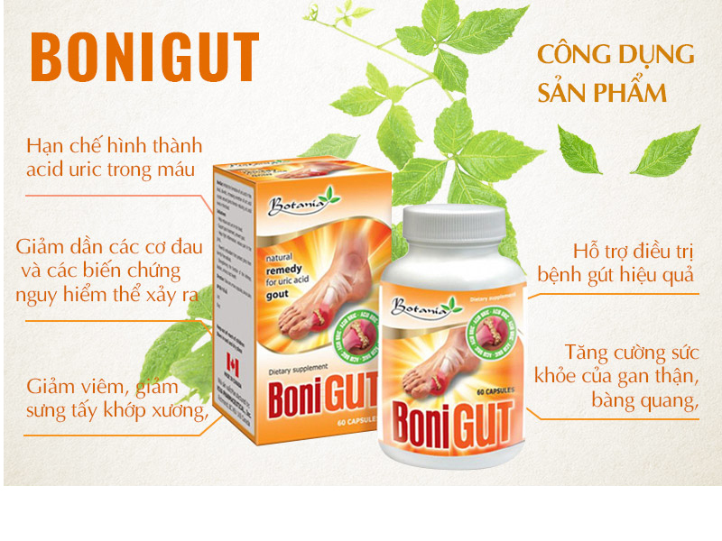 BoniGut - Dành Cho Người Bị Gút (Hộp 60 viên)