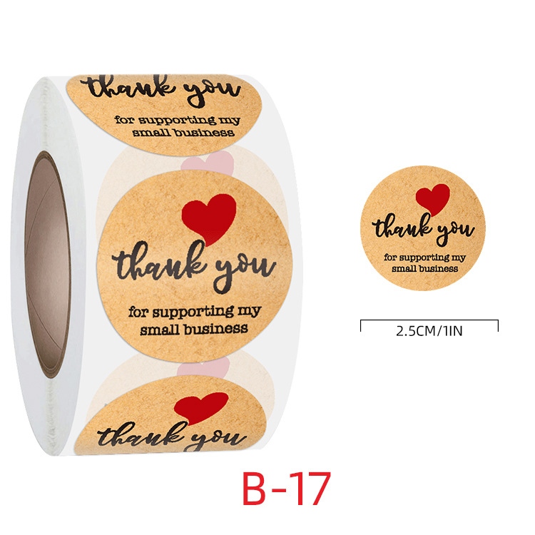 Set 500 tem dán THANK YOU - UniLabel