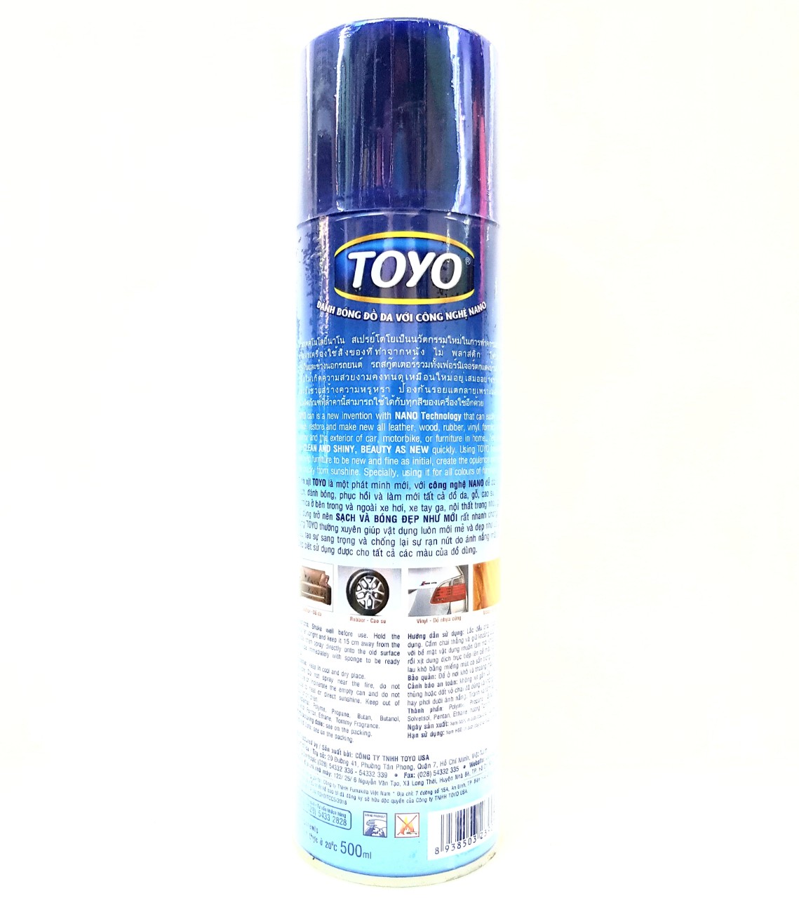 [HCM]Chai xịt làm bóng đồ da và gỗ TOYO 500ml công nghệ nano dễ dàng làm sạch đánh bóng các loại vật dụng