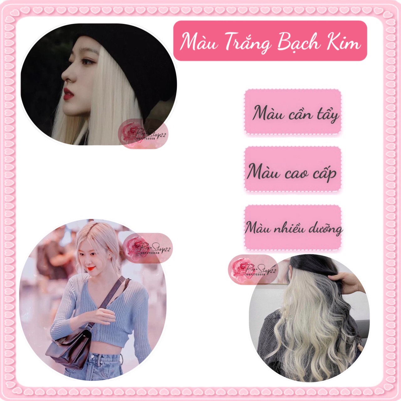 Combo White Hair Dye Platinum + Oxygen