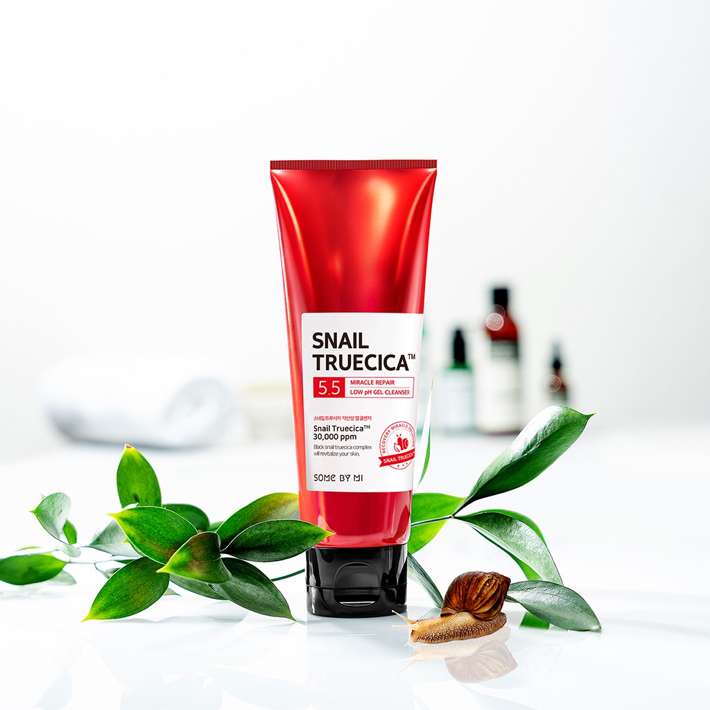 Sữa Rửa Mặt Snail Truecica Miracle Repair Low Ph Gel Cleanser