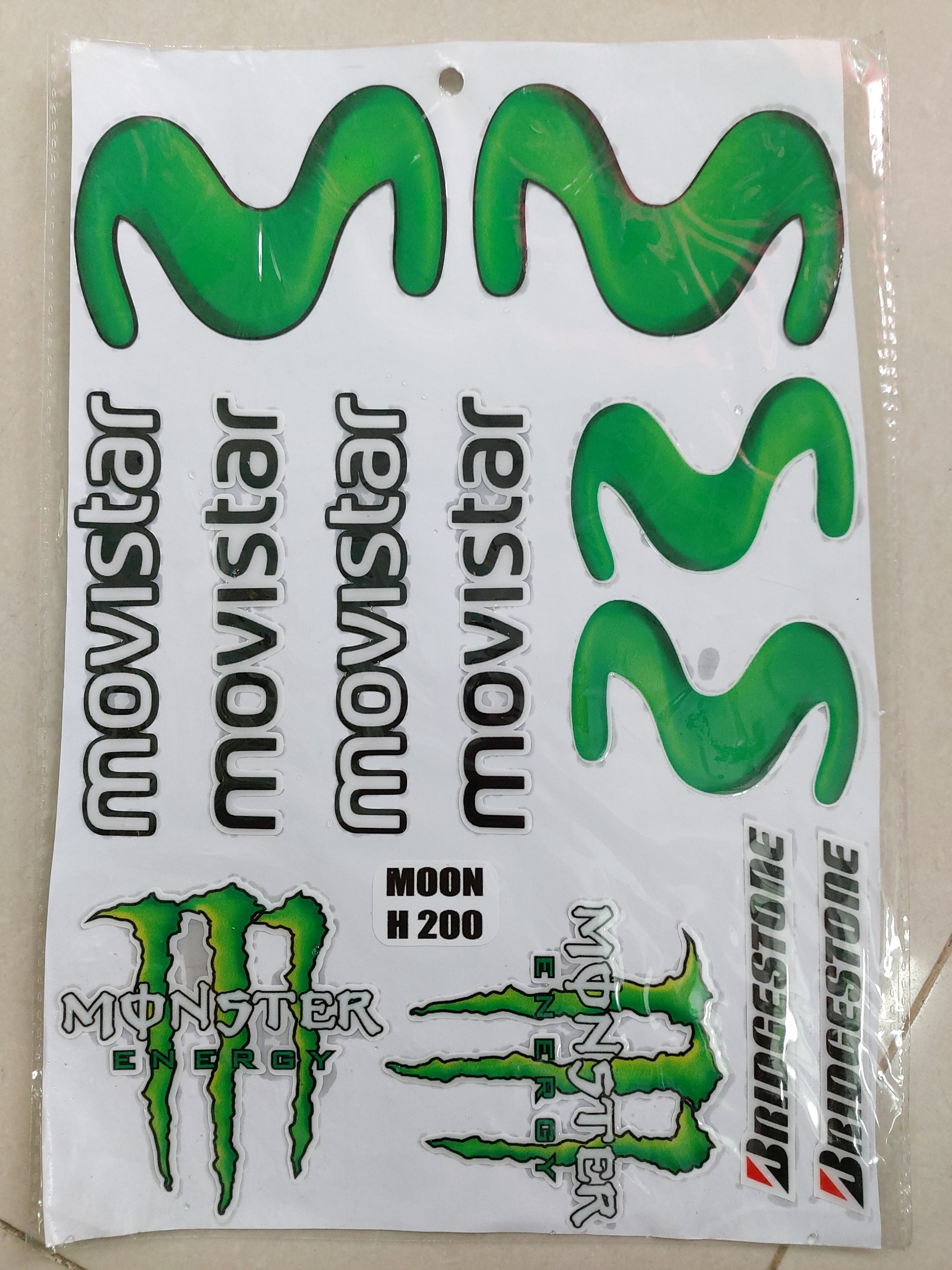 logo nổi monter movistar trọn bộ có keo dán