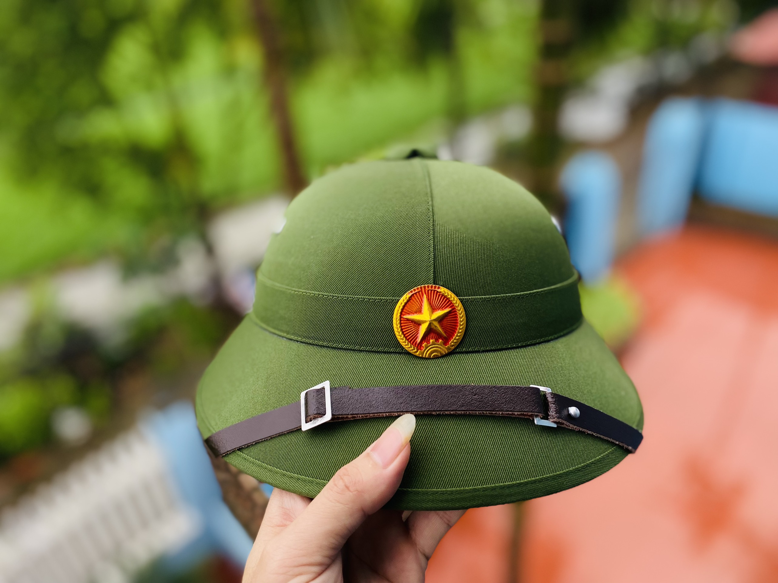 Mũ Cối Cốt Phíp 1966,Sơn Xanh Uoat Cách Nhiệt