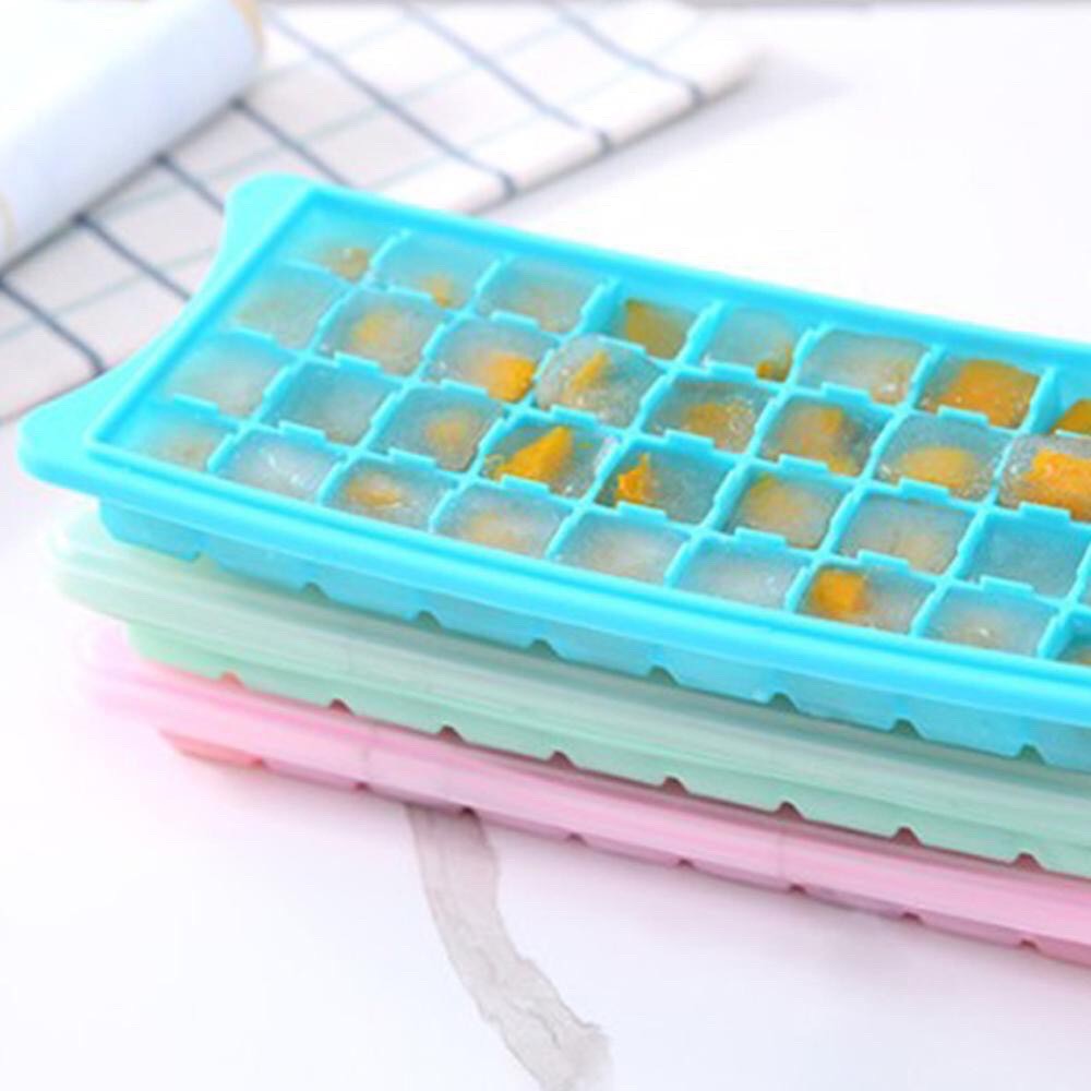 Khay làm đá silicon có nắp đậy