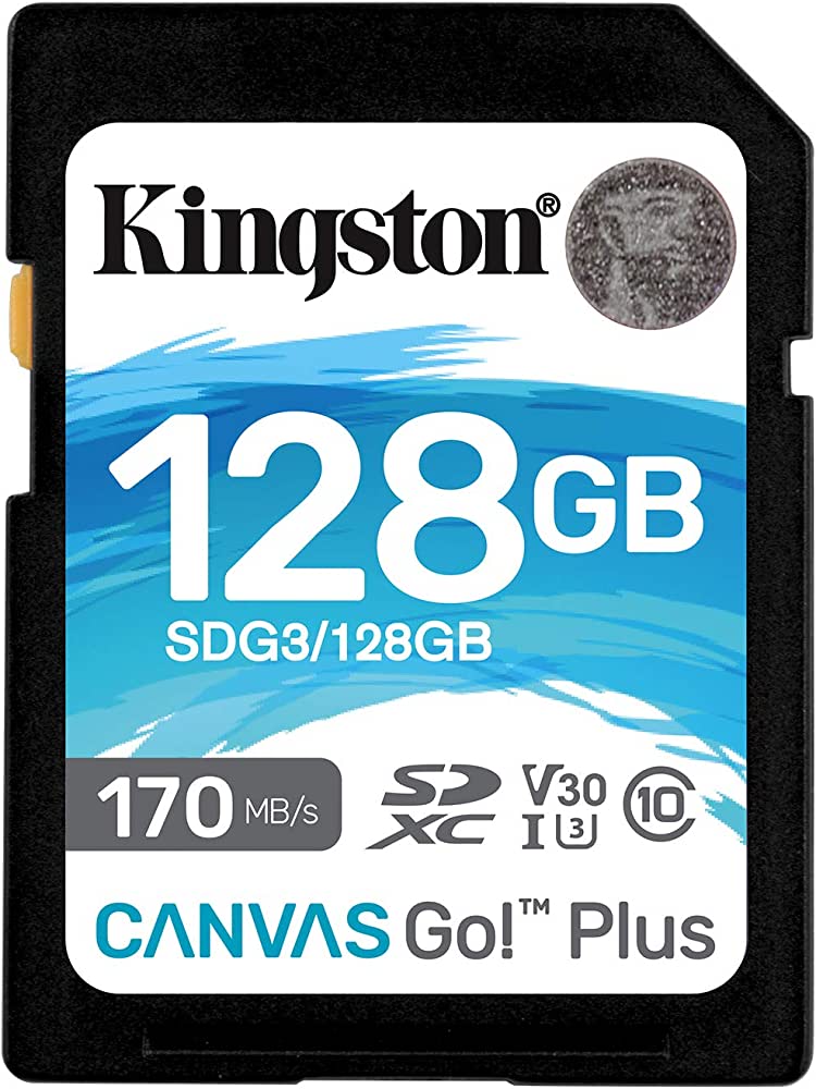 Thẻ nhớ máy ảnh 128gb kingston canvas go plus sdg3 tốc độ cao 170mb/s - thẻ nhớ sd chính hãng bh 5 năm