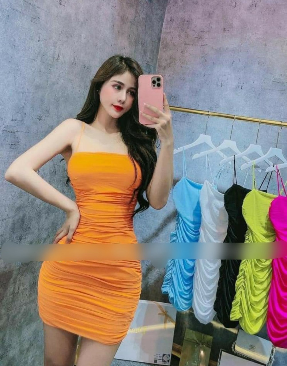 Đầm body 2 dây thun lụa nhún thun viền hông ôm sát body