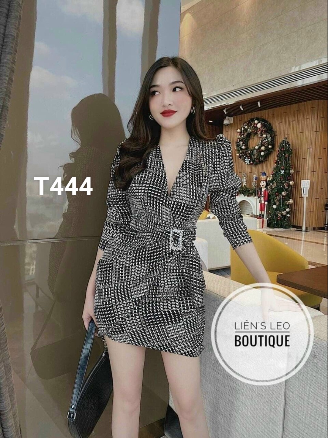 Đầm sơmi nữ tay lở đắp tà kèm khoen cao cấp, đầm xoè nữ dạo phố T444
