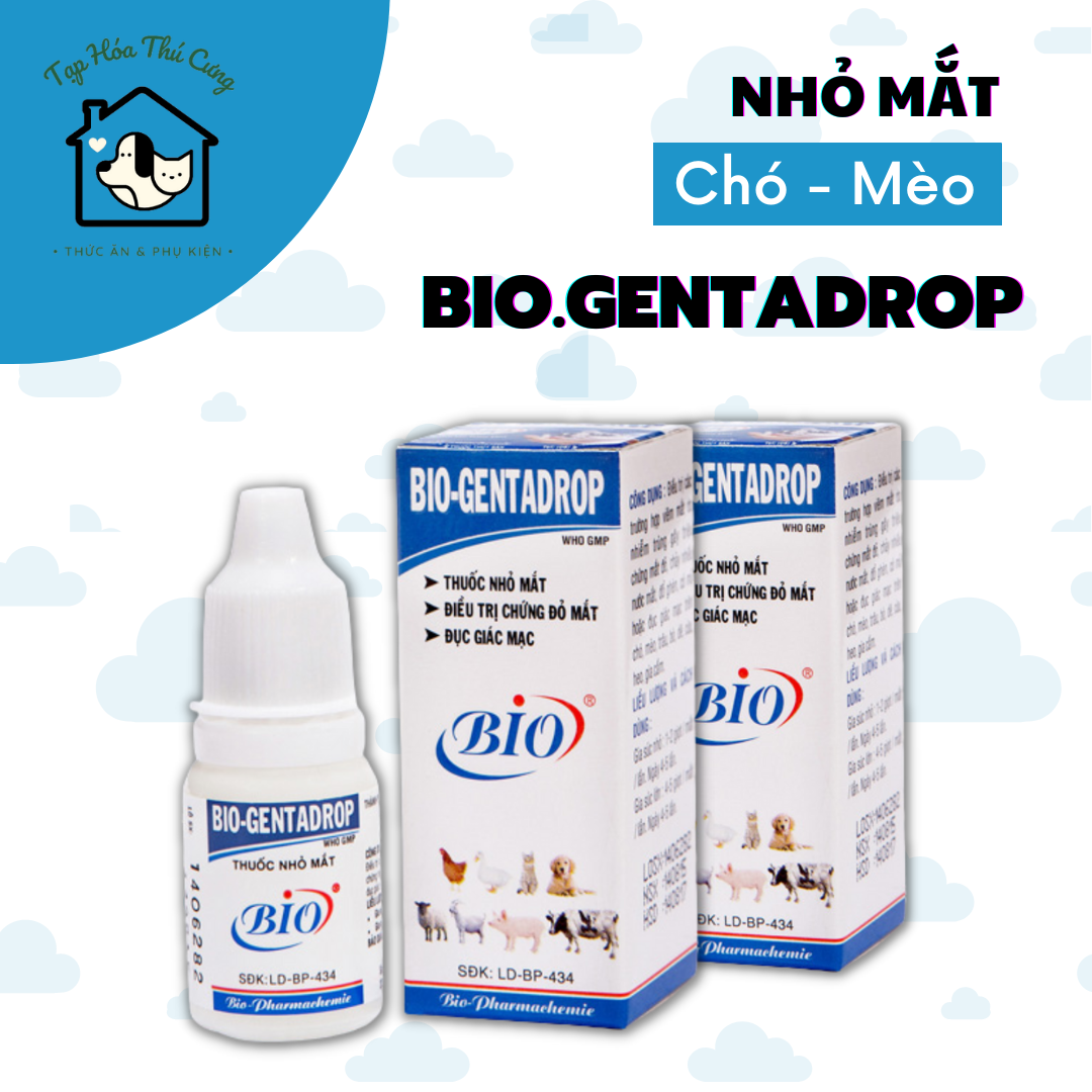 Thuốc nhỏ mắt chó mèo BIO GENTADROP 10ml