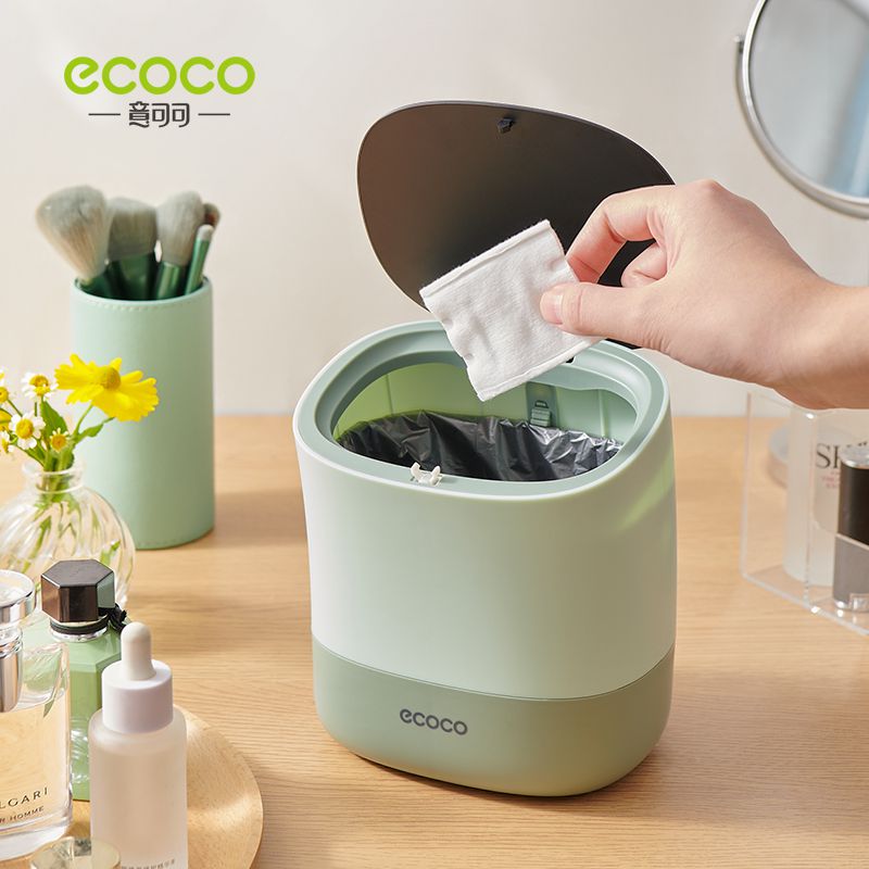 Ecoco 1.5L each piece practical garbage can with garbage bag - Destop trash can