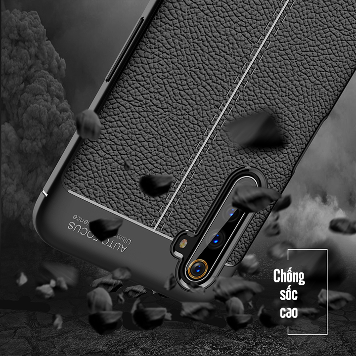 Ốp lưng cho Realme 6 Pro Giả da chống sốc