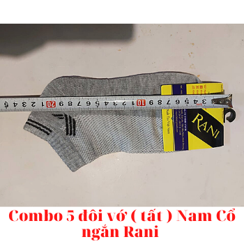 [HCM]Combo 5 đôi vớ ( tất ) Nam Cổ ngắn Rani